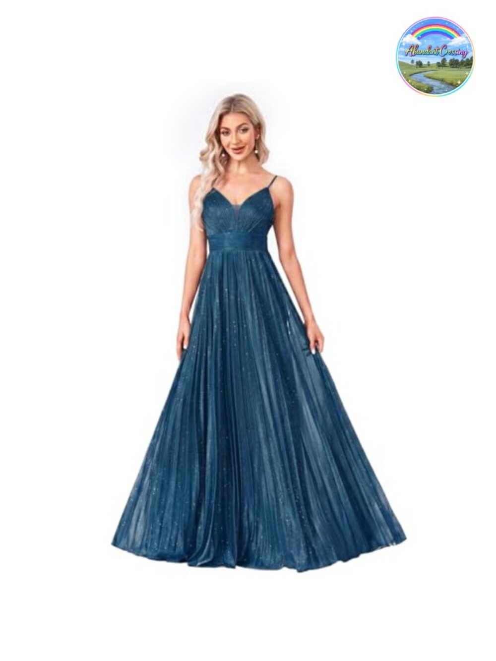 Womens Sexy Backless Sequin Maxi Formal Evening Gown Sleeveless Pleated